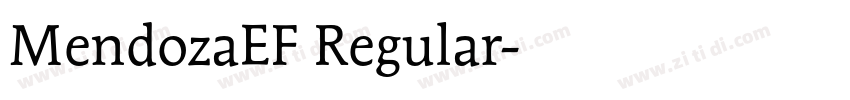 MendozaEF Regular字体转换